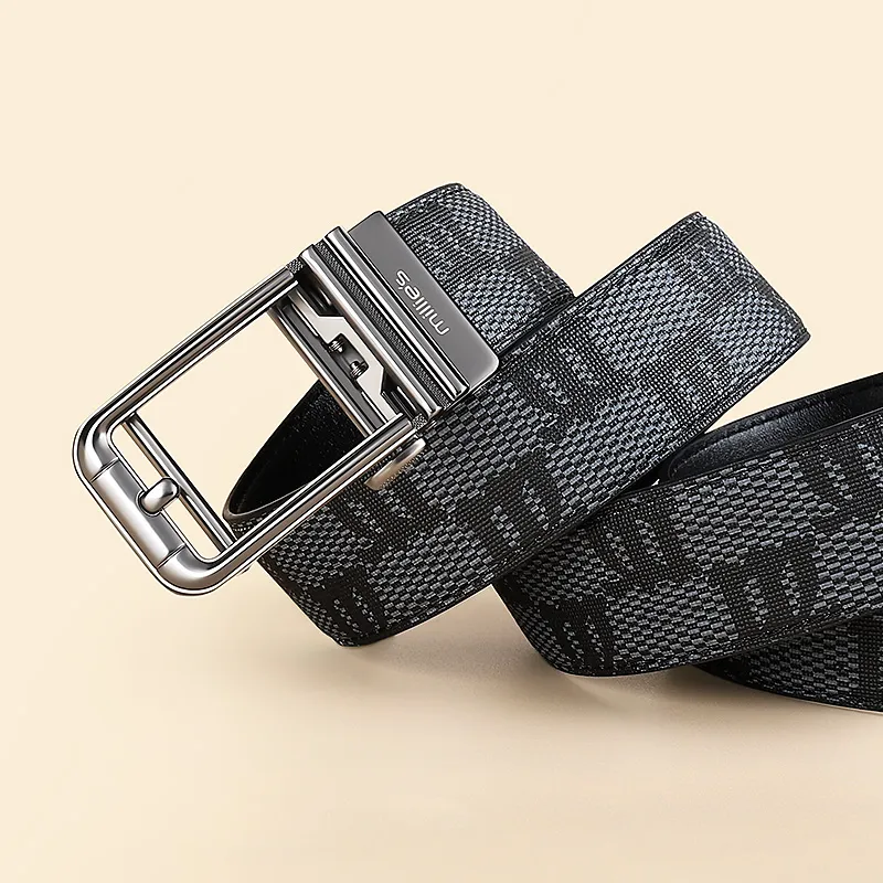 MILLIE'S Polyvinyl Chloride Leather Belts Men's Width 3.5cm-3