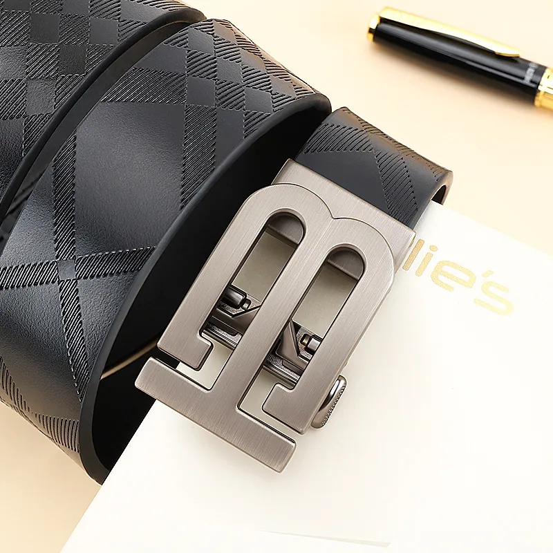 MILLIE'S Cow Split Leather Belts Men's Width 3.4cm-2