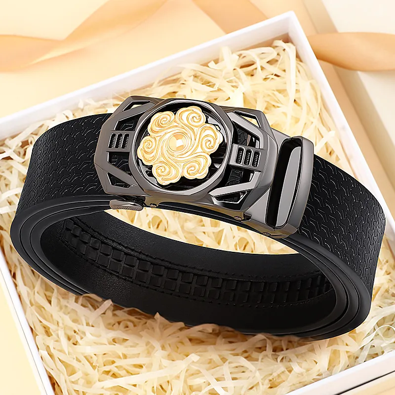 MILLIE'S Cow Split Leather Belts Men's 3.4cm-1