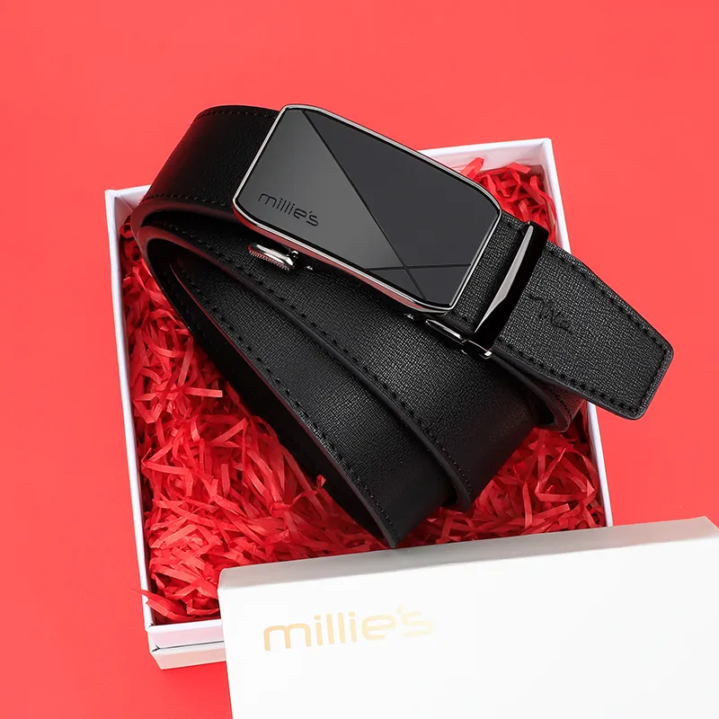 MILLIE'S Cow Leather Leather Belts Men's Width  3.5cm-4
