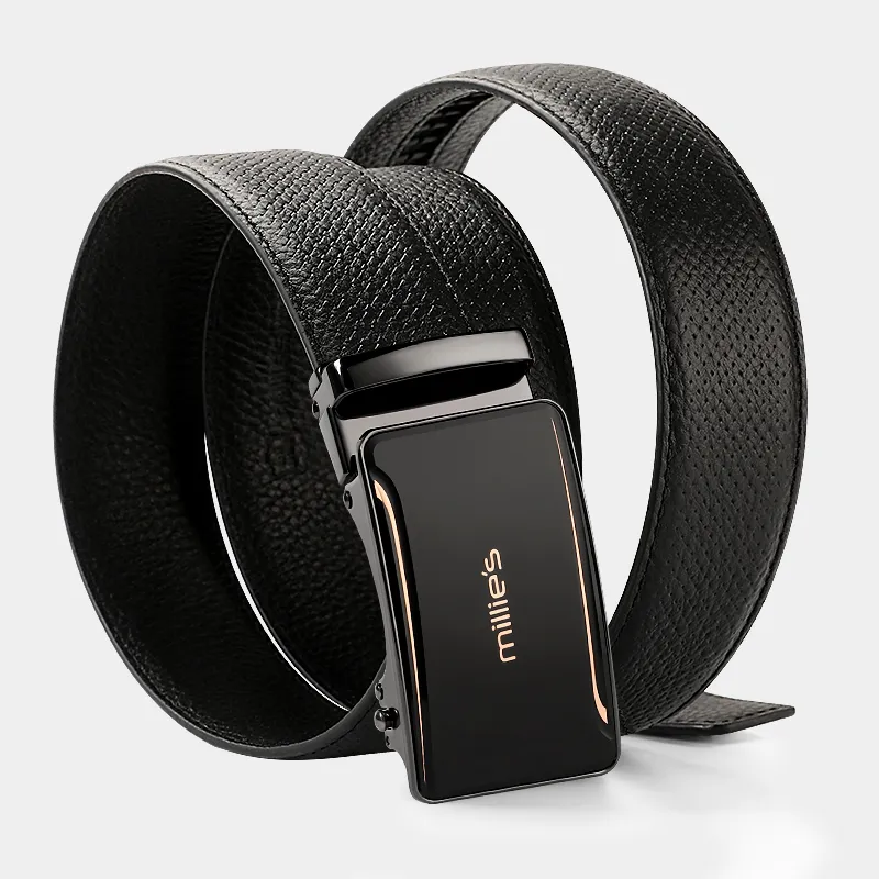MILLIE'S Top Grain Cow Leather Leather Belts Men's Width  3.5cm-2
