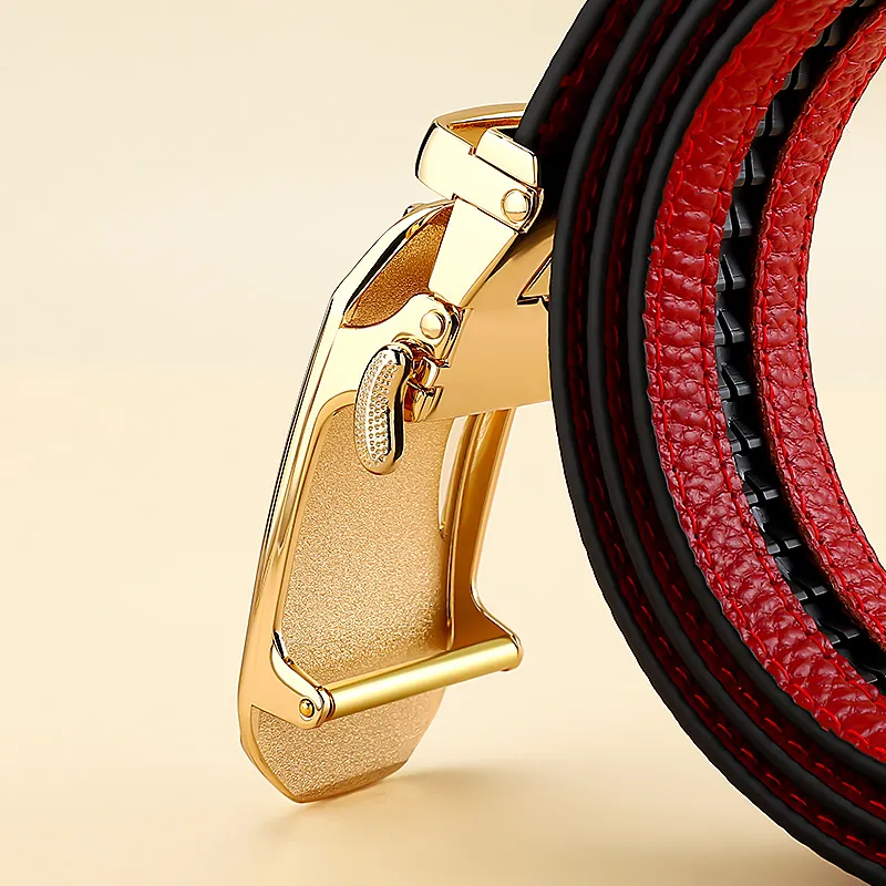 MILLIE'S Top Grain Cow Leather Belts Men's Width 3.5cm-2