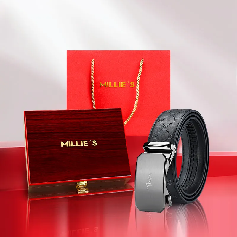 MILLIE'S Cow Split Leather Belts Men's Width  3.5cm-1