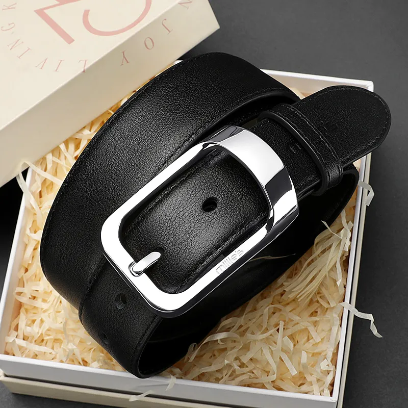 MILLIE'S Split Cow Leather Belts Unisex Width 3.7CM-9