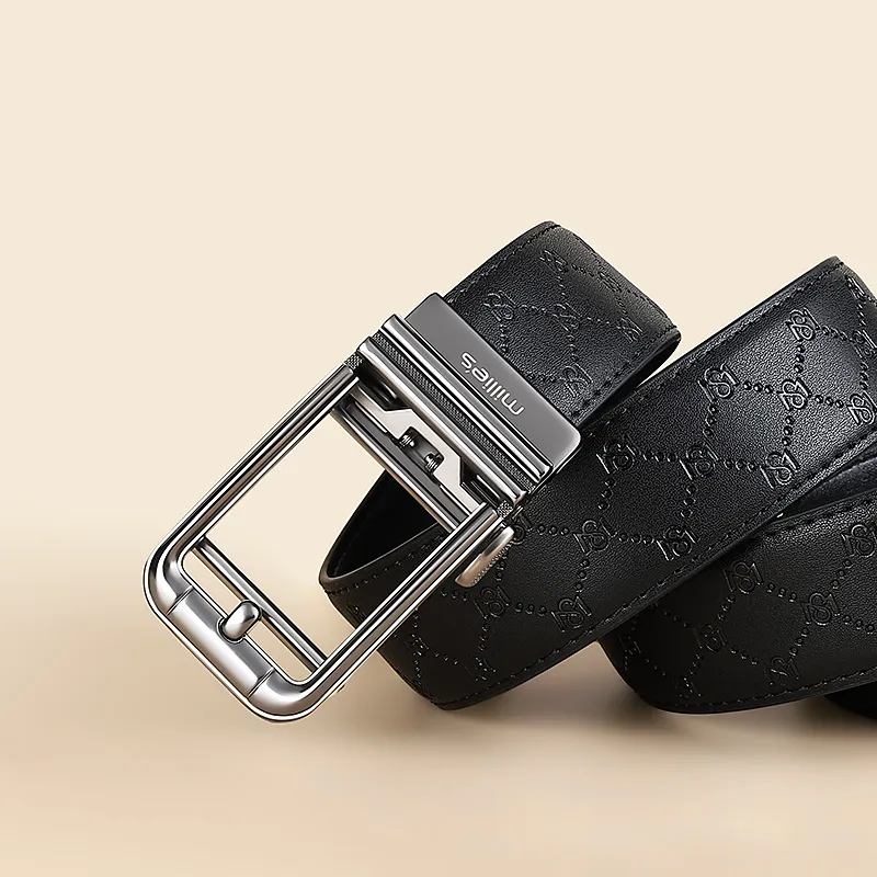 MILLIE'S Cow Split Leather Belts Men's Width  3.5cm-3