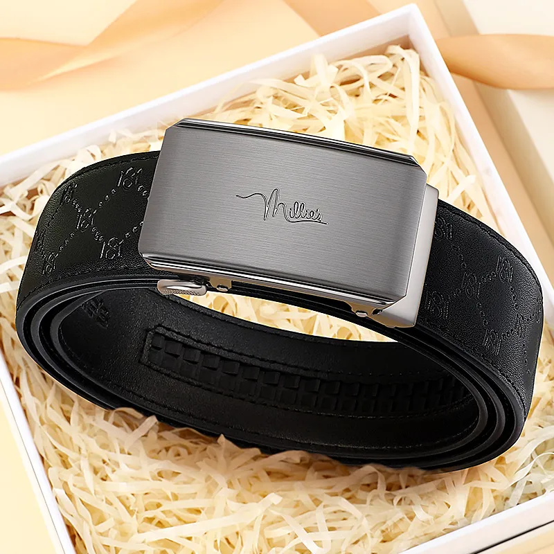 MILLIE'S Cow Split Leather Belts Men's Width  3.5cm-2