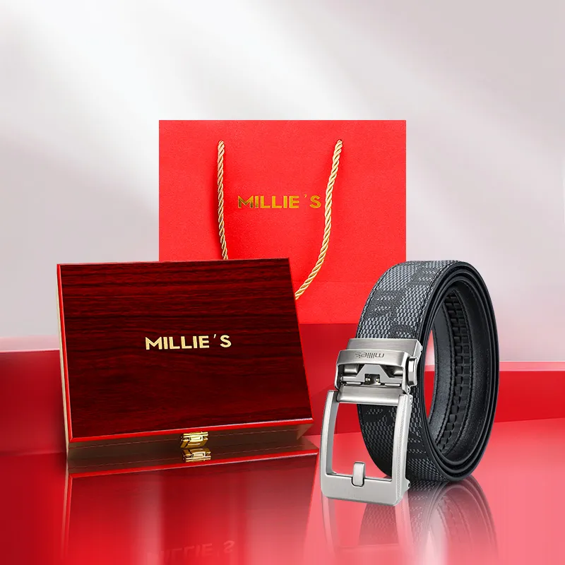 MILLIE'S Polyvinyl Chloride Leather Belts Men's Width 3.5cm-6