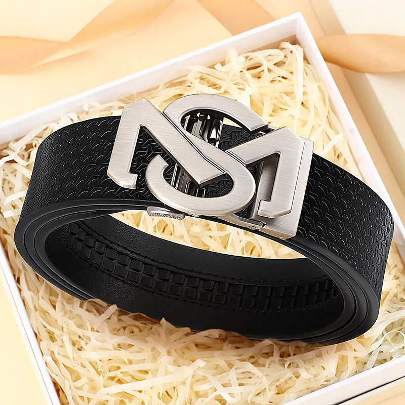 MILLIE'S Cow Split Leather Belts Men's Width 3.4cm-2
