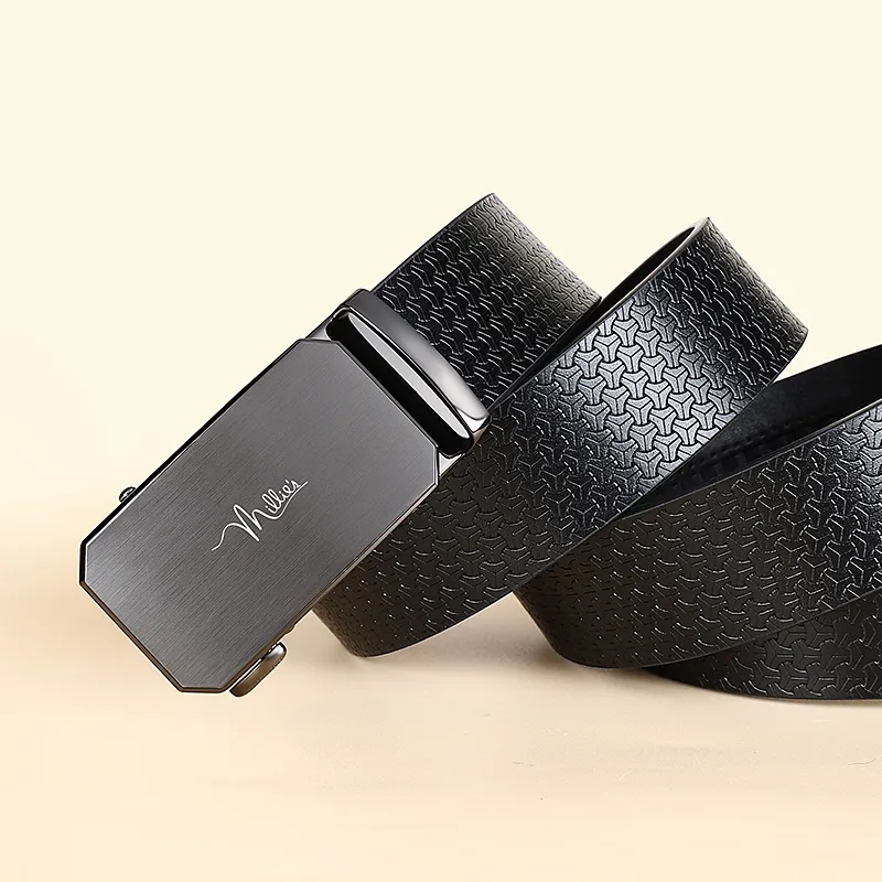MILLIE'S Cow Split Leather Belts Men's Width 3.4cm-2