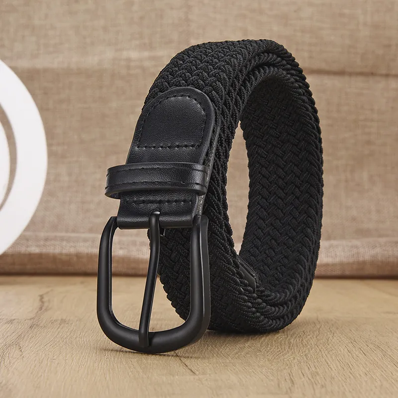 Mulinsen Fabric High Quality Wax Leather Belt Unisex 3.5cm-1