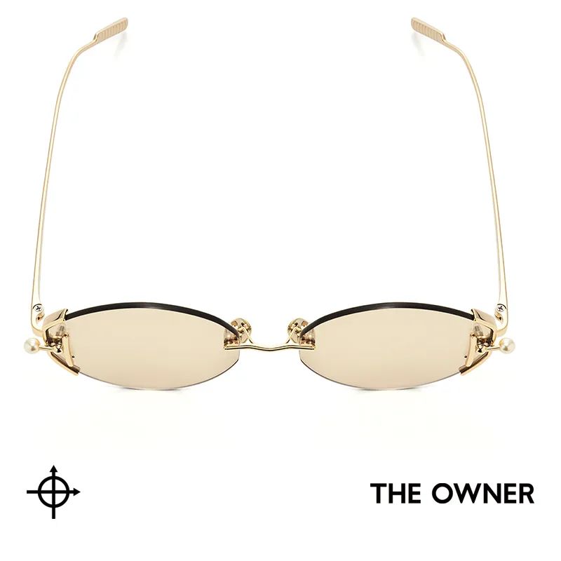 THE OWNER Β Titanium Round Sunglasses Women's-4