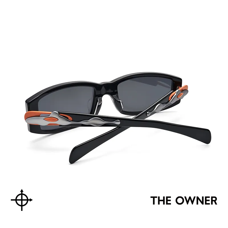 THE OWNER Plate Frame Rectangular Sunglasses Unisex-3