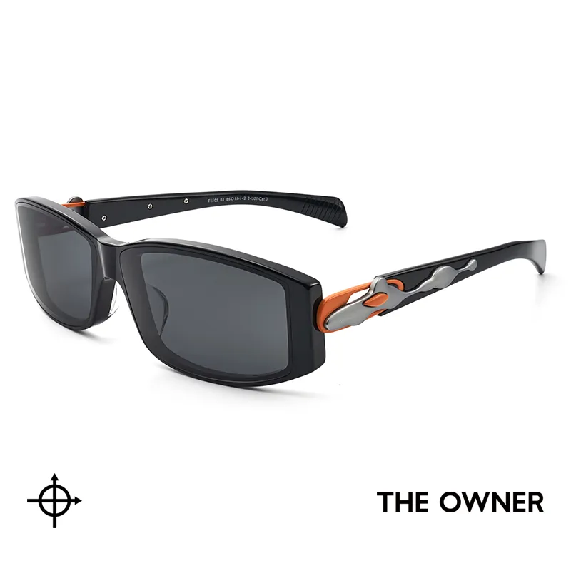 THE OWNER Plate Frame Rectangular Sunglasses Unisex-4