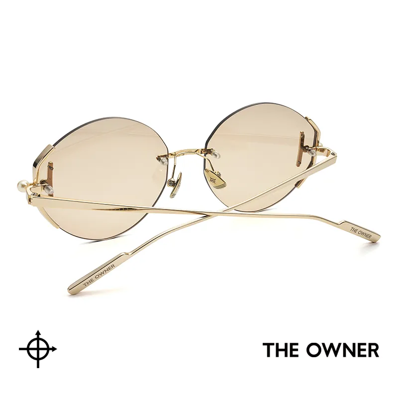 THE OWNER Β Titanium Round Sunglasses Women's-2