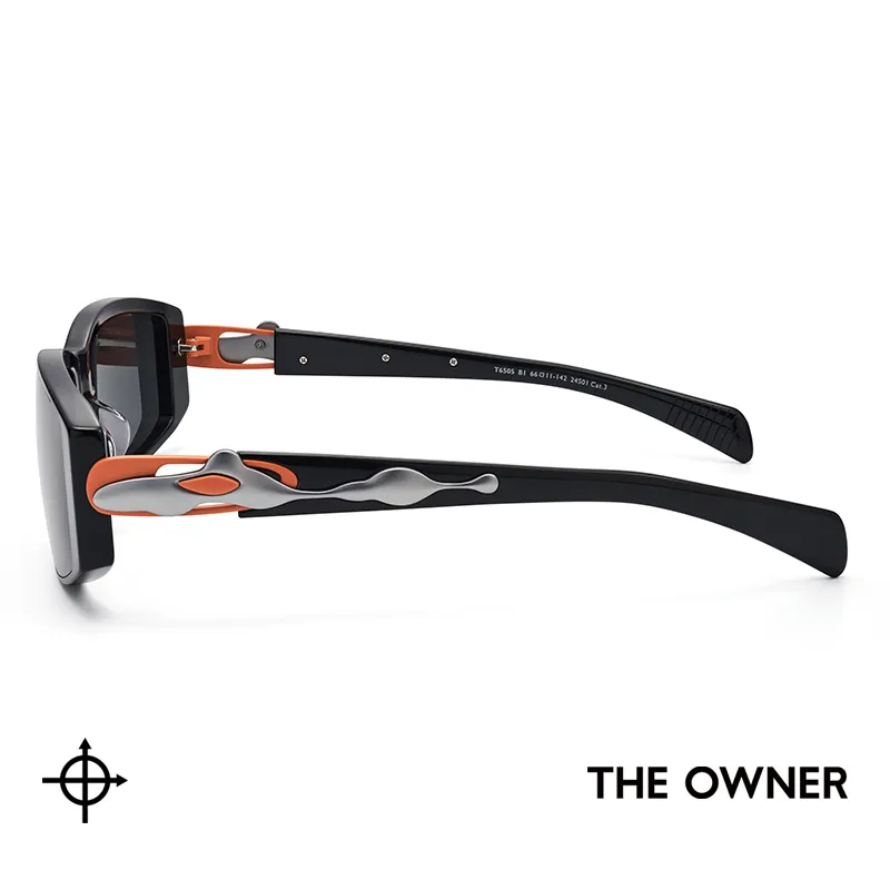 THE OWNER Plate Frame Rectangular Sunglasses Unisex-2