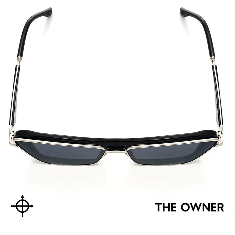 THE OWNER Plate Frame Square Sunglasses Unisex-3