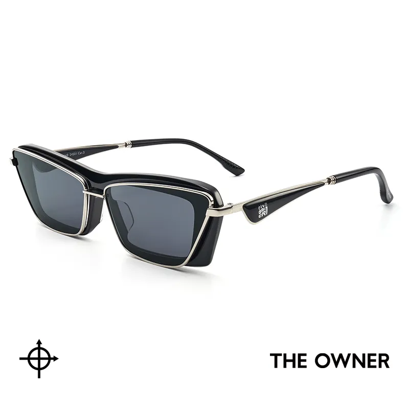 THE OWNER Plate Frame Square Sunglasses Unisex-5