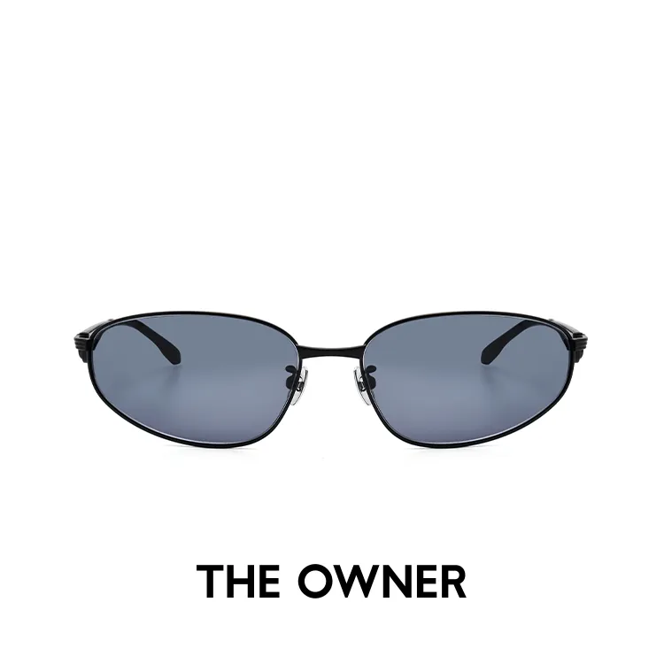 THE OWNER Alloy Oval Sunglasses Unisex-1