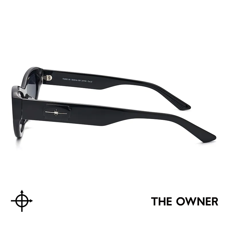 THE OWNER Plate Frame Irregular Shape Sunglasses Unisex-5