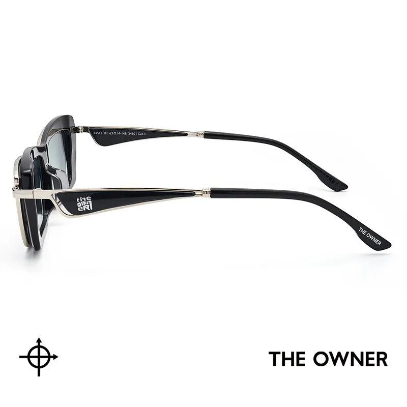 THE OWNER Plate Frame Square Sunglasses Unisex-2