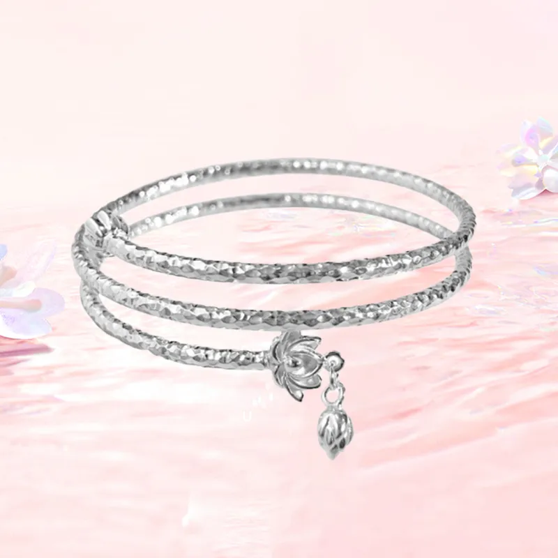 YINGNIXINDONG S999 Fine Silver Sterling Silver Bracelets Women's-4