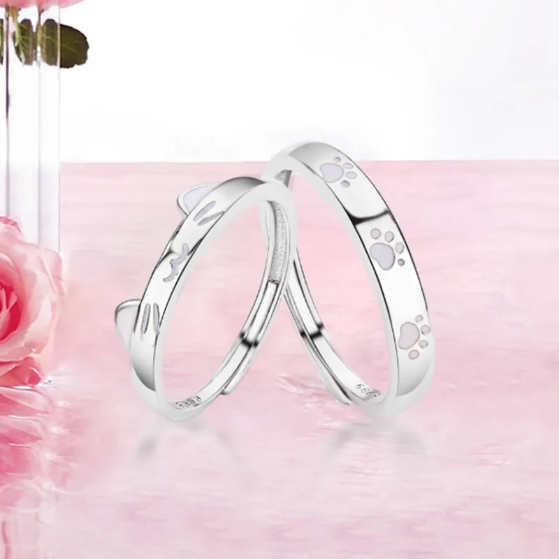 YINGNIXINDONG 999 Fine Silver Rings Unisex-1