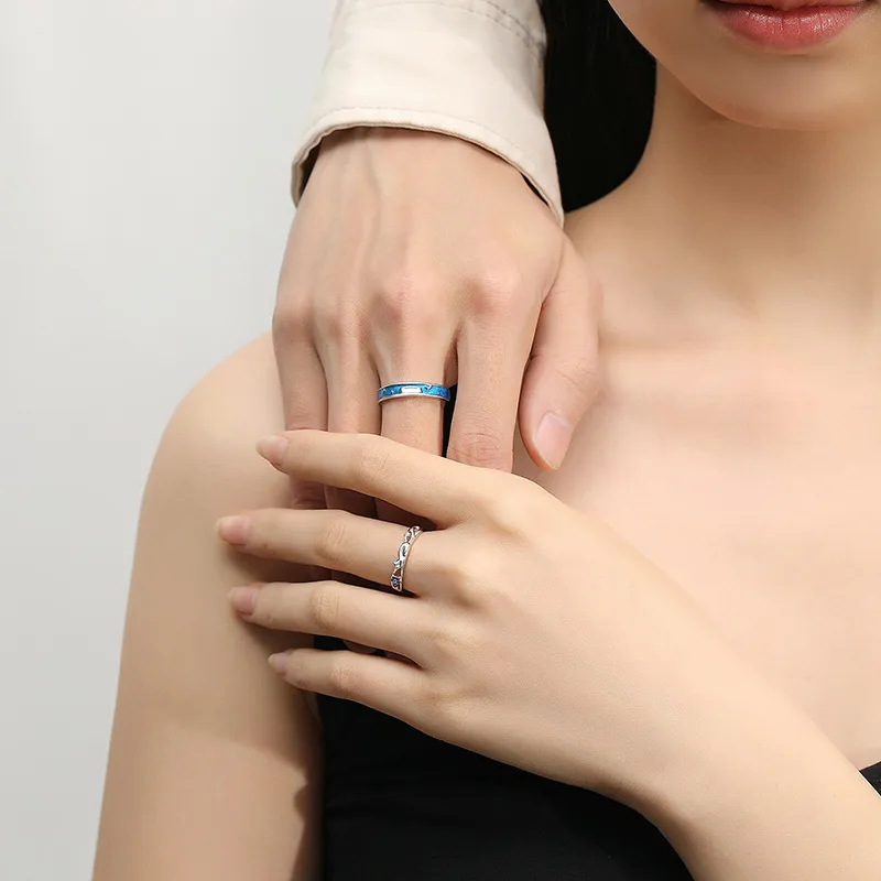 YINGNIXINDONG 925 Sterling Silver Rings Unisex-4