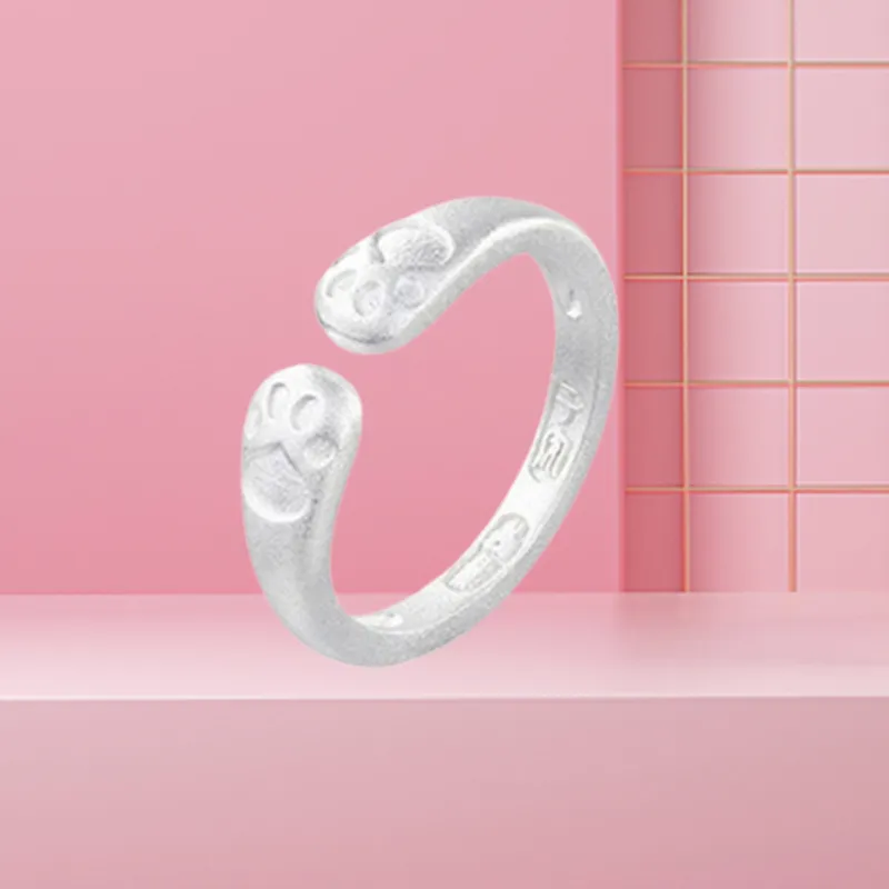 YINGNIXINDONG 999 Fine Silver Rings Women's-3