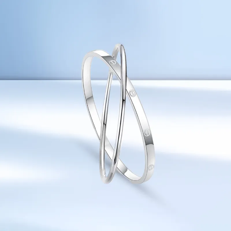 YINGNIXINDONG 999 Fine Silver Bangles Women's-1