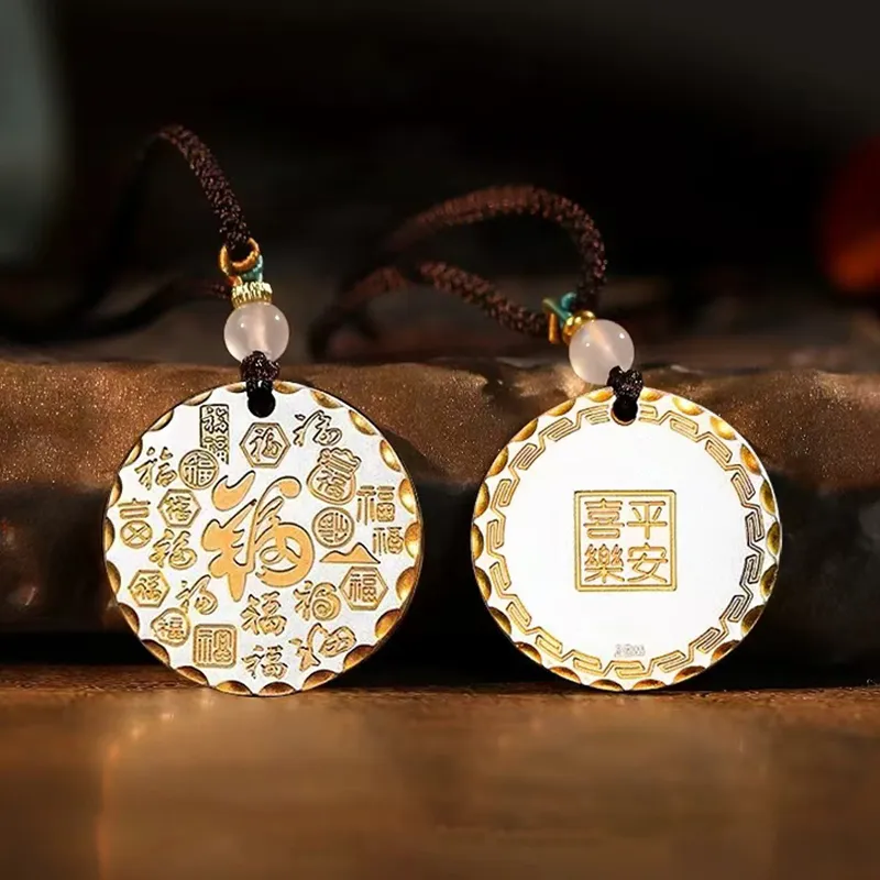 YINGNIXINDONG S999 Fine Silver Sterling Silver Necklaces Unisex-2