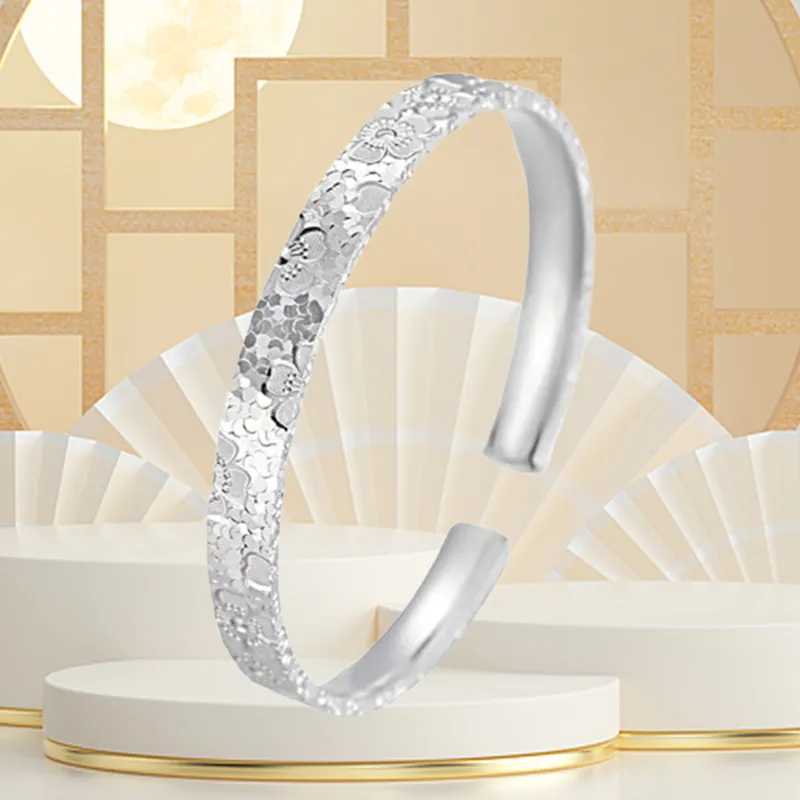 YINGNIXINDONG S 999 Fine Silver Sterling Silver Bracelets Women's-4