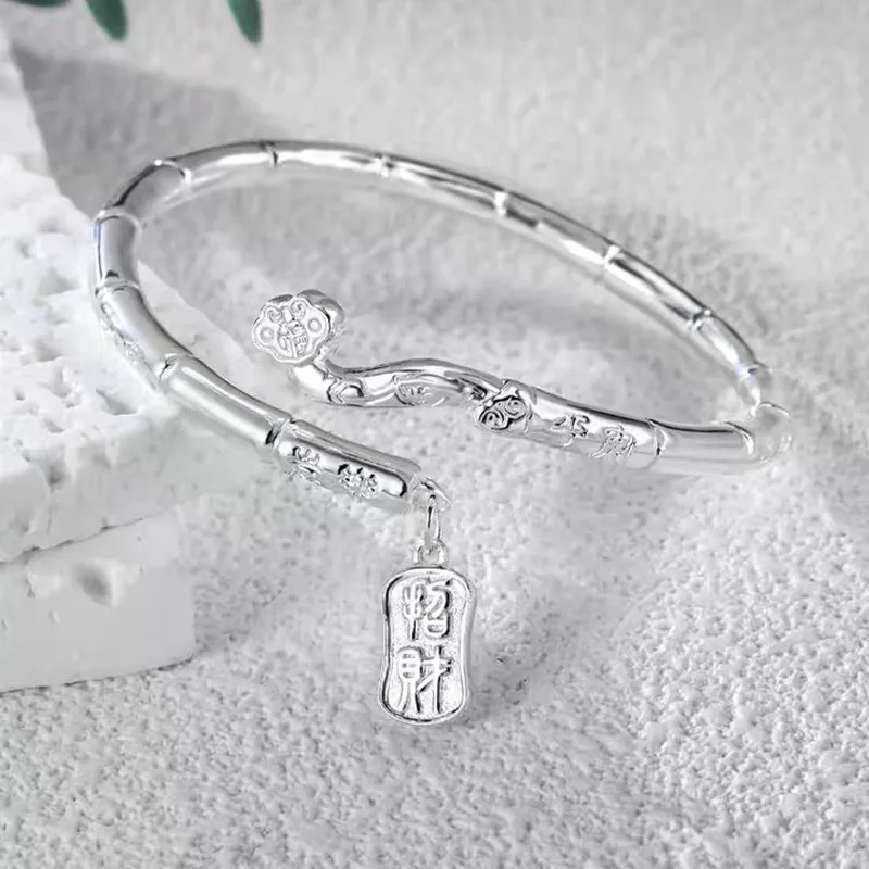 YINGNIXINDONG S999 Fine Silver Sterling Silver Bracelets Women's-1