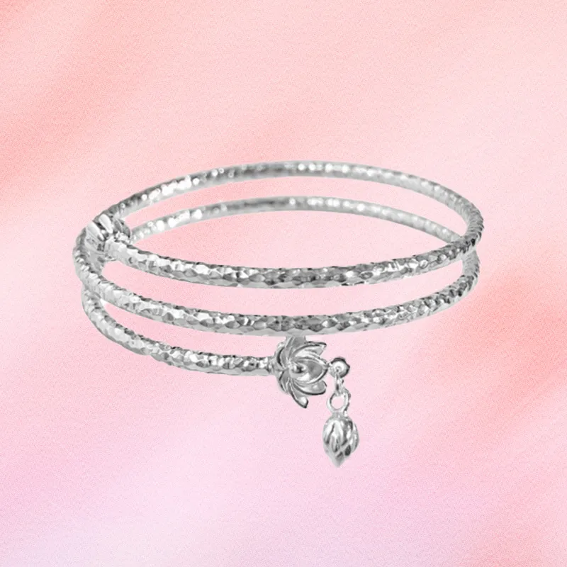 YINGNIXINDONG S999 Fine Silver Sterling Silver Bracelets Women's-3