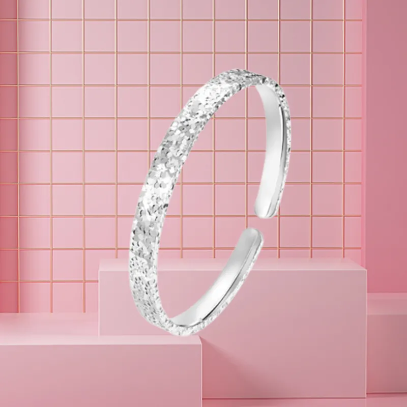 YINGNIXINDONG 999 Fine Silver Bangles Women's-3