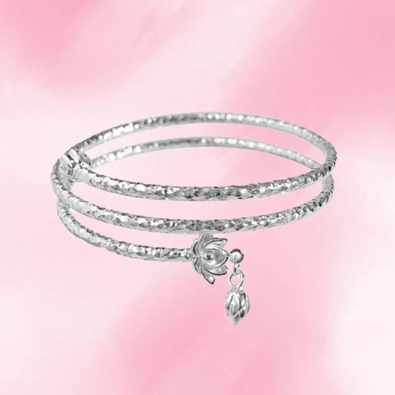 YINGNIXINDONG S999 Fine Silver Sterling Silver Bracelets Women's-1