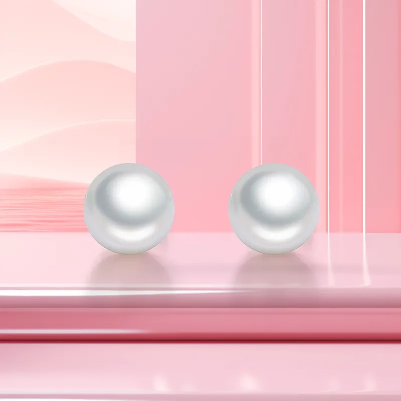 YINGNIXINDONG Freshwater Pearl Stud Earrings Women's-4