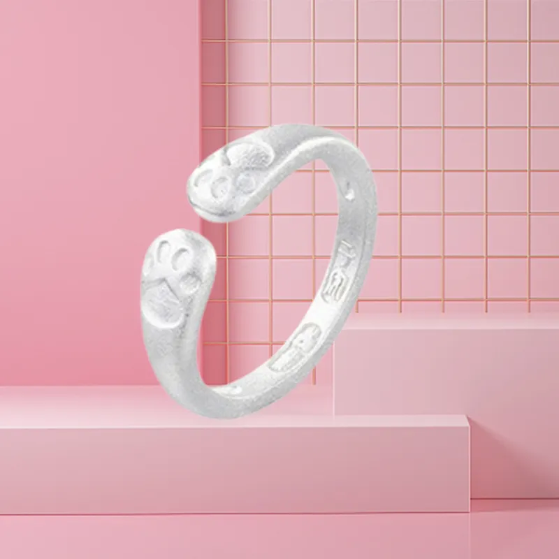 YINGNIXINDONG 999 Fine Silver Rings Women's-2