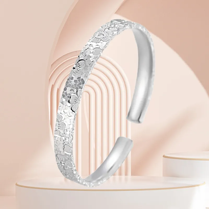 YINGNIXINDONG S 999 Fine Silver Sterling Silver Bracelets Women's-3