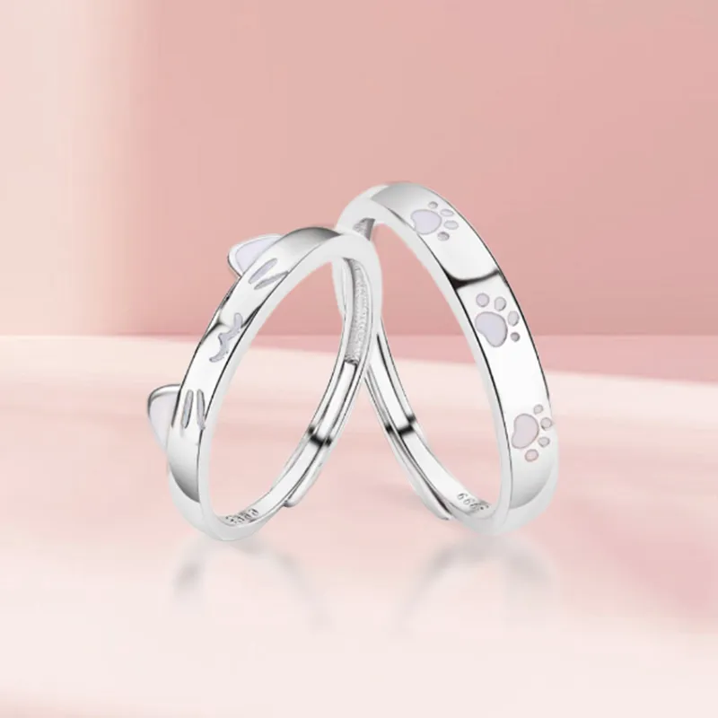 YINGNIXINDONG 999 Fine Silver Rings Unisex-3