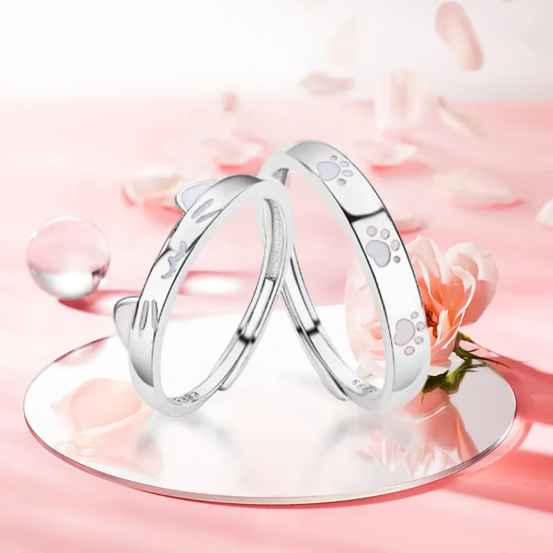 YINGNIXINDONG 999 Fine Silver Rings Unisex-4