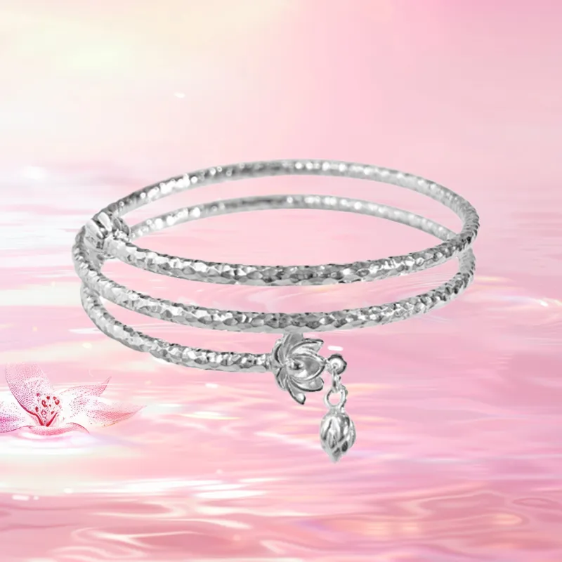 YINGNIXINDONG S999 Fine Silver Sterling Silver Bracelets Women's-2