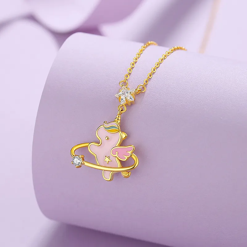 YINGNIXINDONG 925 Sterling Silver Necklaces Women's-2