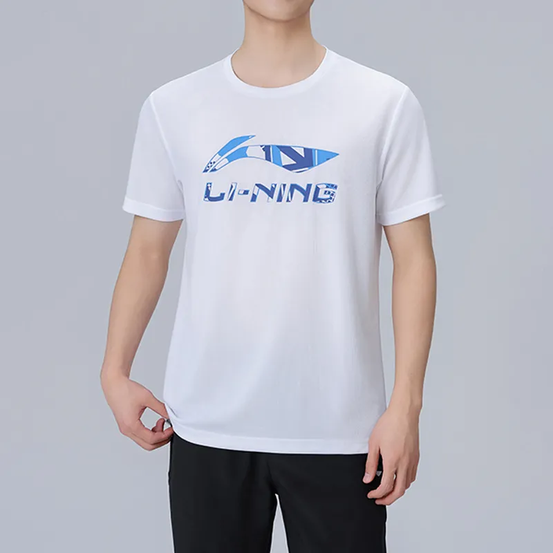 LiNing Sports Life Collection T-Shirt Unisex White With Large LOGO-11