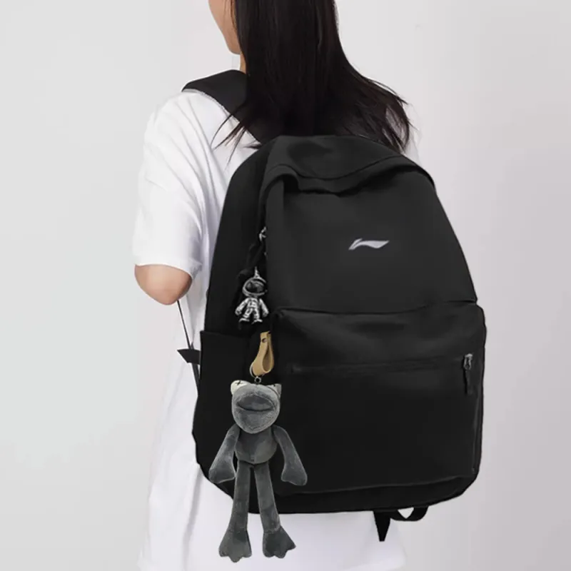 LiNing Polyester Backpack Unisex Black-3