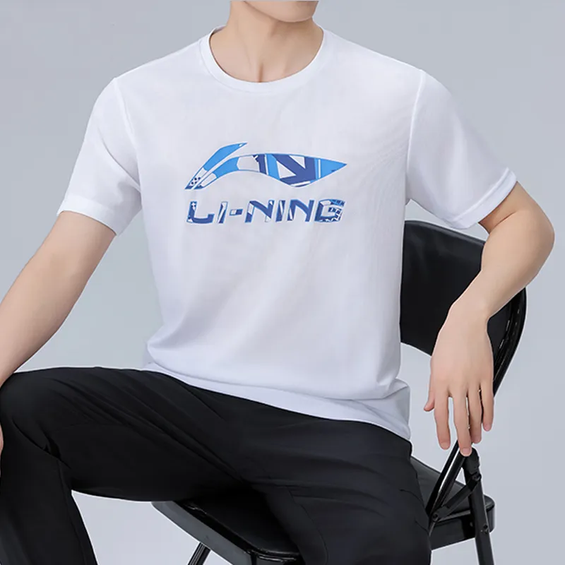 LiNing Sports Life Collection T-Shirt Unisex White With Large LOGO-3