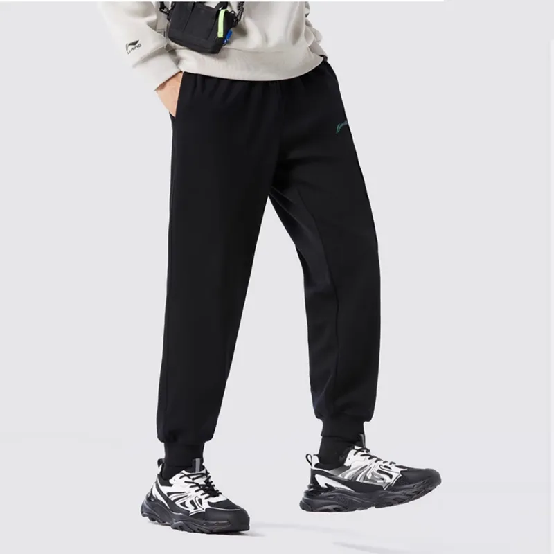 LiNing Knitted Sports Pants Men's Black-4