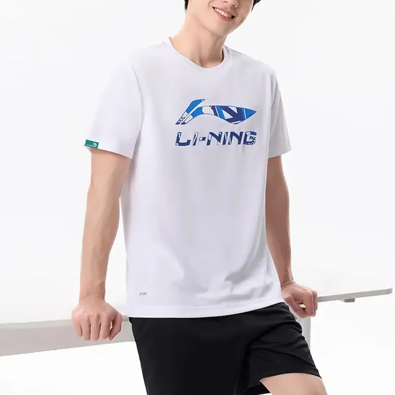 LiNing Sports Life Collection T-Shirt Unisex White With Large LOGO-12