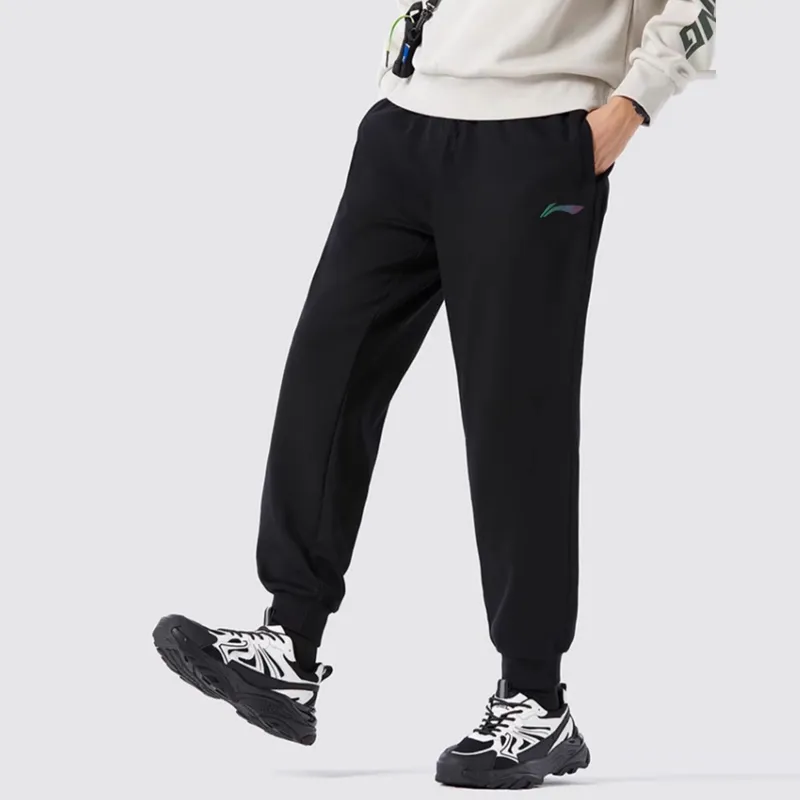 LiNing Knitted Sports Pants Men's Black-3