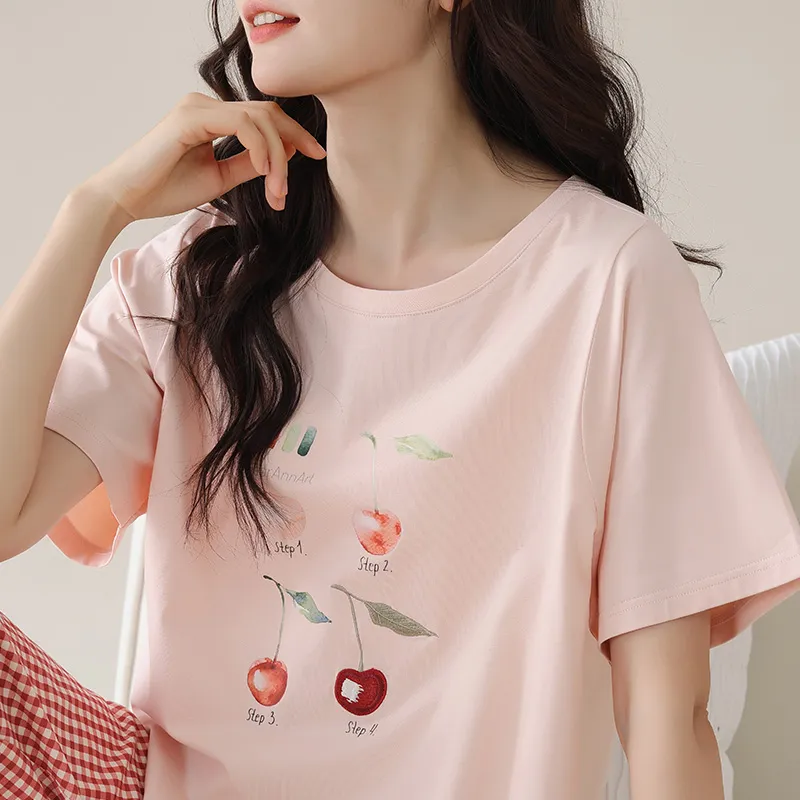 XIN1BU Pajama Set Women's Poetic Pink-1