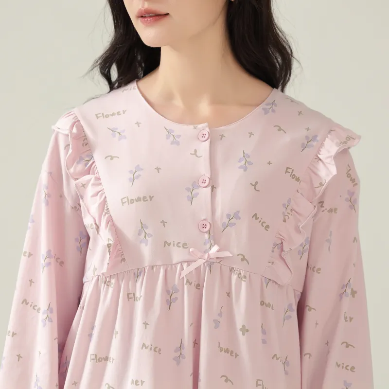 XIN1BU Pajama Set Women's Vanilla Purple-1